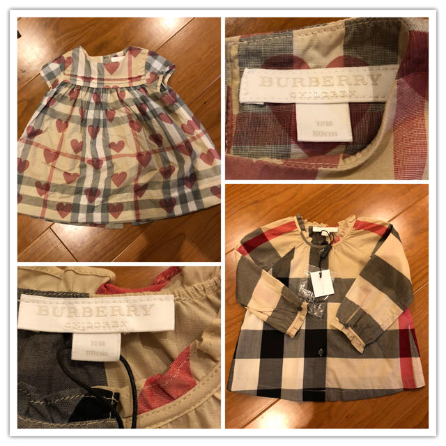 BURBERRY(バーバリー)の♡専用♡ハート柄 Burberry６点セット 12M（80㎝） キッズ/ベビー/マタニティのベビー服(~85cm)(ワンピース)の商品写真