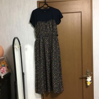 ダブルクローゼット(w closet)の新品！ wcloset 花柄ビスチェワンピ´｡･･｡)ﾉ♡｡.(ロングワンピース/マキシワンピース)