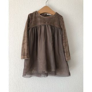 ザラキッズ(ZARA KIDS)のZARA baby ベロア チュール ワンピース(ワンピース)