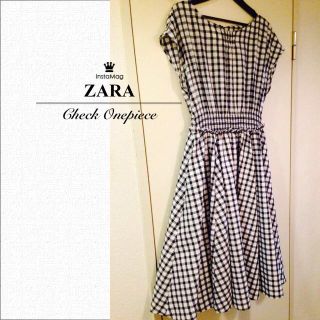 ザラ(ZARA)のZARAチェックワンピース♡(ひざ丈ワンピース)