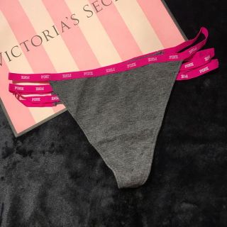 ヴィクトリアズシークレット(Victoria's Secret)の新品♥︎Victoria's Secret PINK♥︎Tバック グレー×ピンク(その他)