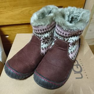 アウトドア(OUTDOOR)のアウトドア OUTDOOR 茶色×雪柄 ショートブーツ 24.5㎝(ブーツ)