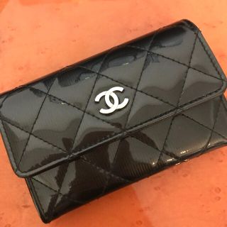 シャネル(CHANEL)のCHANEL マトラッセ  エナメル 名刺入れ カードケース シャネル(名刺入れ/定期入れ)