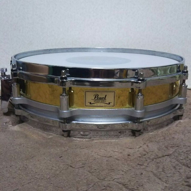 pearl brass 14x3.5 フリフロ　ブラスピッコロスネア 中古 楽器のドラム(スネア)の商品写真