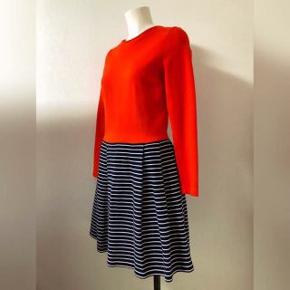 プチバトー(PETIT BATEAU)の超美品☆プチバトー☆クリスマス限定ワンピース☆XS（日本サイズ9号弱）(ひざ丈ワンピース)