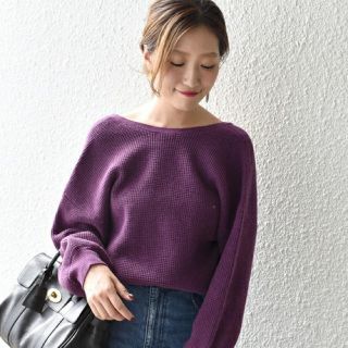 シップス(SHIPS)のliflattie ships/パープル♡カシュクール2Wayニット(ニット/セーター)