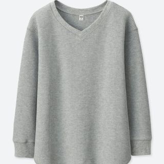 ユニクロ(UNIQLO)のユニクロ♡ワッフルVネックT(Tシャツ(長袖/七分))