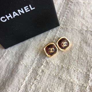 シャネル(CHANEL)のシャネル 色石 ココマーク ゴールドフレーム ピアス キャッチなし(ピアス)