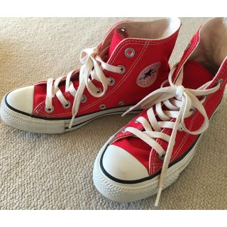 コンバース(CONVERSE)のCONVERSE:ハイカット レッド 22.5cm(スニーカー)