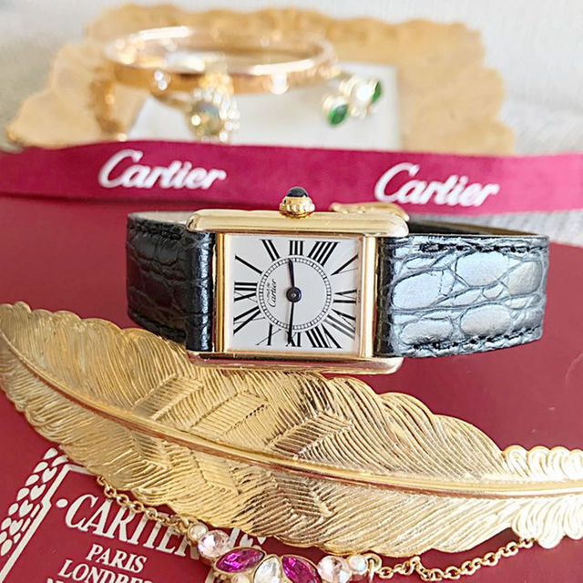 Cartier - ♡希少OH済♡ カルティエ マストタンク オパラン ヴェルメイユ 腕時計 SM