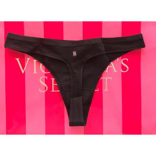 ヴィクトリアズシークレット(Victoria's Secret)の新品米国Victoria'ssecret コットンTバック黒S(ショーツ)