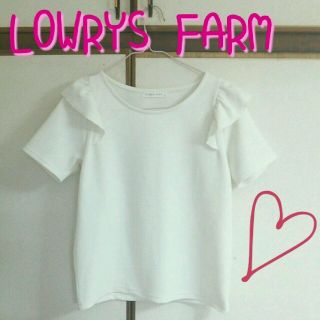 ローリーズファーム(LOWRYS FARM)のローリーズ*今季 肩フリルプルオーバー(カットソー(半袖/袖なし))