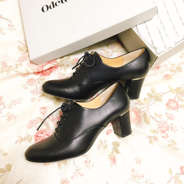 Odette e Odile(オデットエオディール)のOdette e Odile♡本革ブーティ黒 箱付き レディースの靴/シューズ(ブーツ)の商品写真