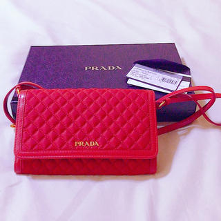 プラダ(PRADA)の日曜日限定価格！！購入のみ新品未使用プラダウォレットショルダー(財布)