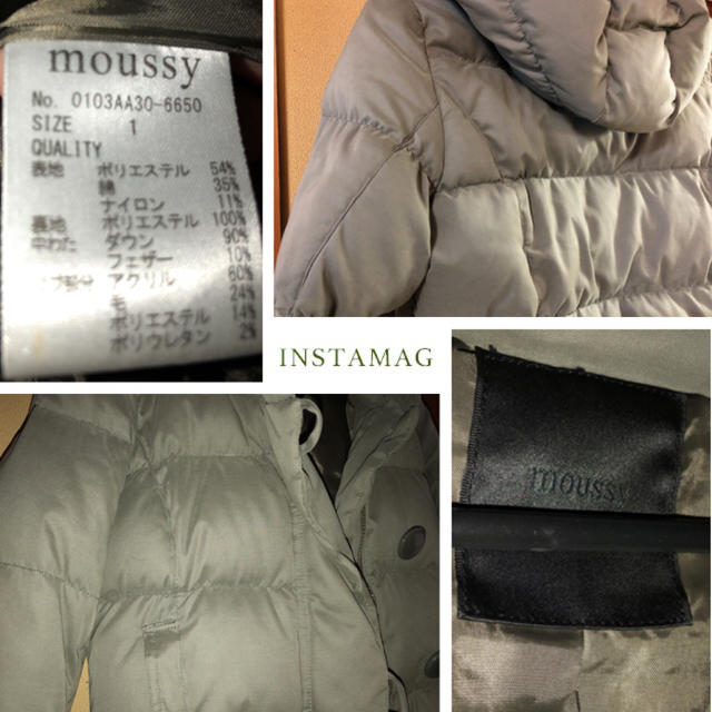 moussy(マウジー)の格安‼︎美品♡MOUSSY/マウジー/フード付きダウンジャケット レディースのジャケット/アウター(ダウンジャケット)の商品写真