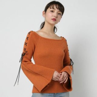 オフショルニット✨スライ sly 個性的 再構築 ラベンダーカラー 左右非対称