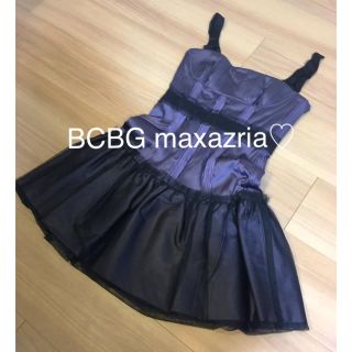 ビーシービージーマックスアズリア(BCBGMAXAZRIA)の新品＊BCBG maxazria＊サテンミニワンピース(ミニワンピース)