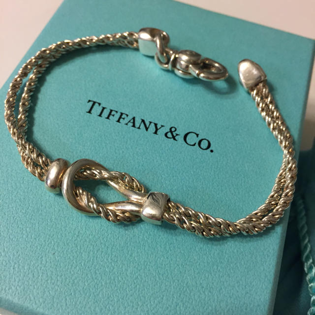 Tiffany & Co. - TIFFANY ダブルロープハートブレスレット 