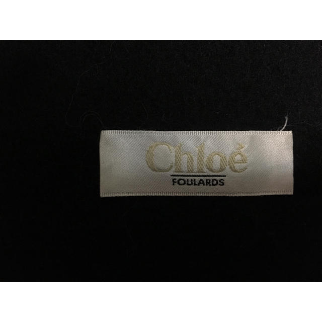 Chloe(クロエ)のChloe カシミヤマフラー 黒 レディースのファッション小物(マフラー/ショール)の商品写真