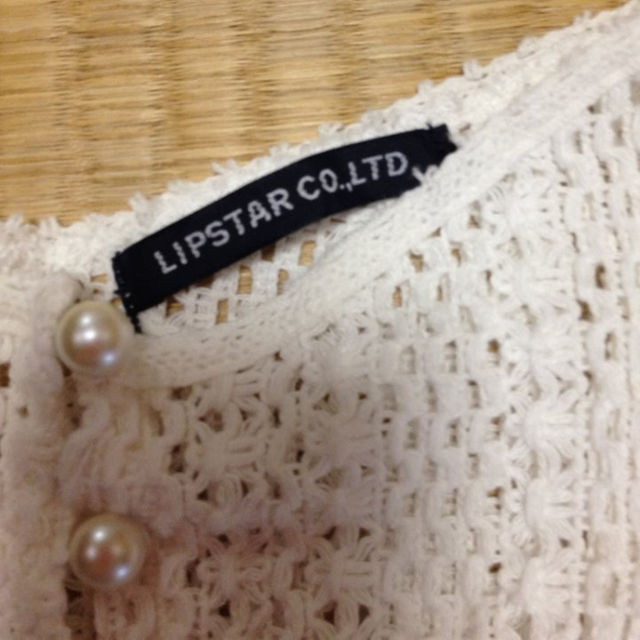 LIPSTAR(リップスター)の美品★リップスター(LIPSTAR)★レース調 前あきチュニック・白・M レディースのトップス(チュニック)の商品写真