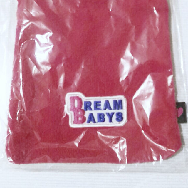 DREAMBABYS(ドリームベイビーズ)のドリームベビーズ新品もこもこ巾着ダスティピンク キッズ/ベビー/マタニティのこども用ファッション小物(その他)の商品写真