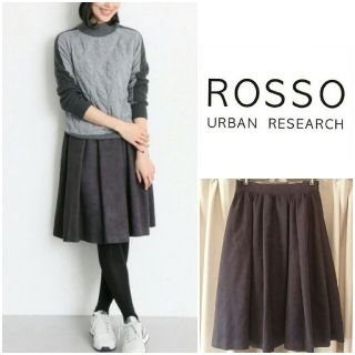 アーバンリサーチロッソ(URBAN RESEARCH ROSSO)のスエードフレアスカート(ひざ丈スカート)