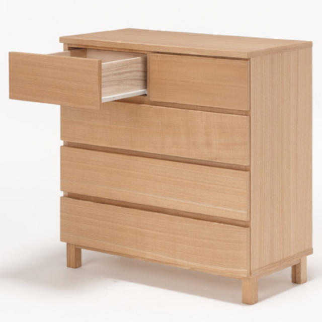 MUJI (無印良品) - 無印良品 オーク材チェスト4段ワイドの通販 by