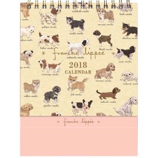 フランシュリッペ(franche lippee)の新品♡ フランシュリッペ 2018年カレンダー 卓上 平成30年 犬猫(カレンダー/スケジュール)