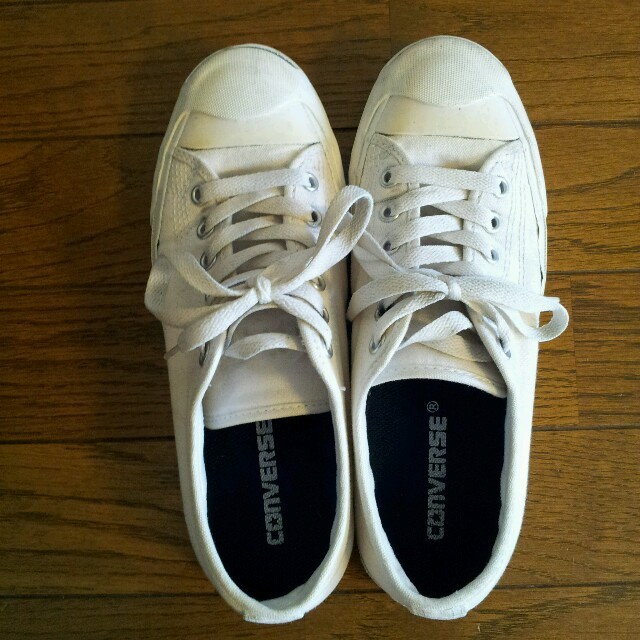CONVERSE(コンバース)のジャックパーセル 白 24.5cm レディースの靴/シューズ(スニーカー)の商品写真