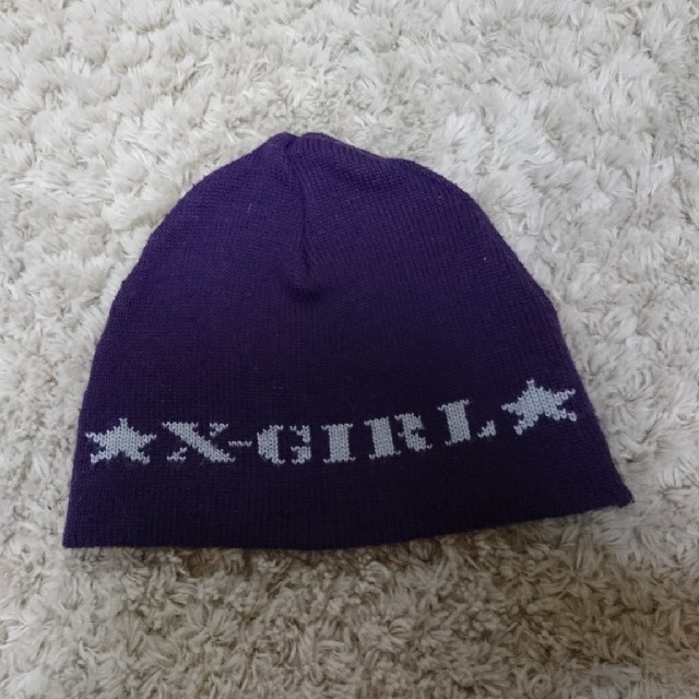 X-girl(エックスガール)のお値下げＸ-girl ニット帽子 レディースの帽子(ニット帽/ビーニー)の商品写真