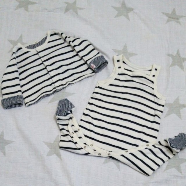 PETIT BATEAU(プチバトー)のプチバトー　セットアップ キッズ/ベビー/マタニティのベビー服(~85cm)(ロンパース)の商品写真