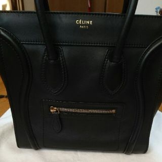 セリーヌ(celine)の♥パイソンバイカラー長財布おまけ付き♥セリーヌ ラゲージ マイクロ  ブラック(ハンドバッグ)