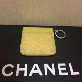 シャネル(CHANEL)の本物シャネル黄色ニュートラベルラインのカードケース　(名刺入れ/定期入れ)