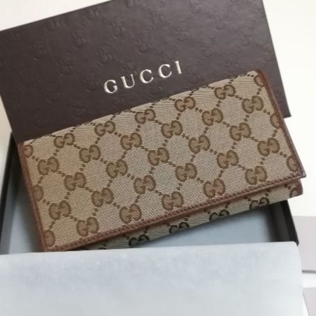 Gucci(グッチ)の即日発送★グッチ 長財布 GGキャンバス ブラウン メンズのファッション小物(長財布)の商品写真