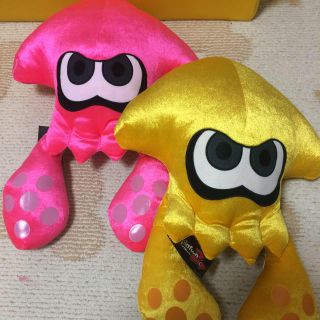 ニンテンドースイッチ(Nintendo Switch)のスプラトゥーン2 ぬいぐるみ ピンクと黄色セット(ぬいぐるみ)