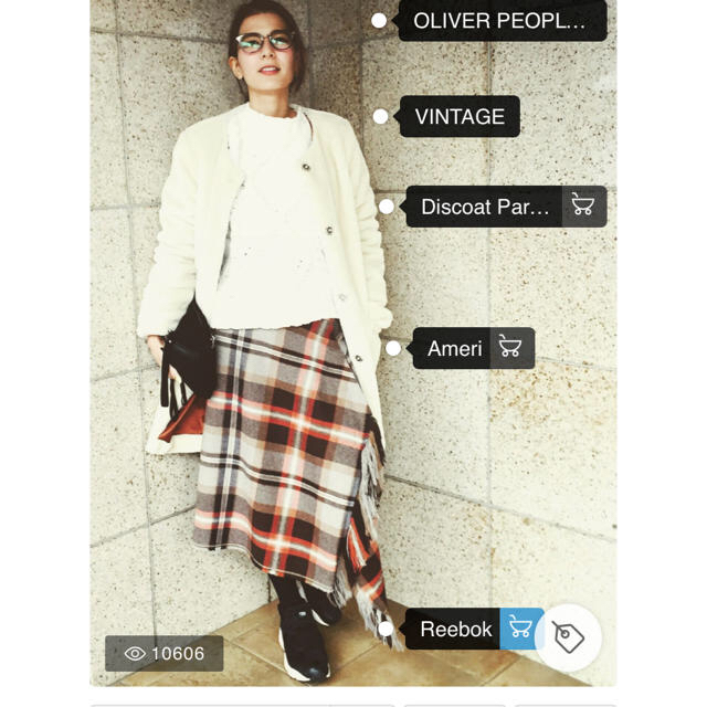 Ameri VINTAGE(アメリヴィンテージ)のAmeri Vintage blanket wrap skirt  レディースのスカート(ひざ丈スカート)の商品写真