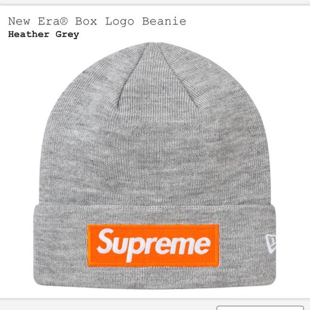 Supreme(シュプリーム)のSupreme New Era Box Logo Beanie Greyニット帽 メンズの帽子(その他)の商品写真