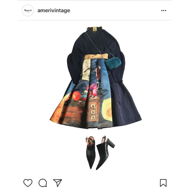 Ameri VINTAGE(アメリヴィンテージ)の【年末年始特別価格新品未使用】Amerivintage パーティーフレアスカート レディースのスカート(ひざ丈スカート)の商品写真