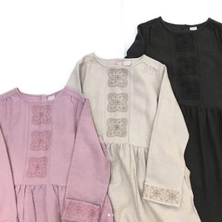 サマンサモスモス(SM2)の【はに様専用】　☆TSUHARU☆　 前身刺繍ワンピース　チャコールグレー(ロングワンピース/マキシワンピース)