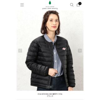 DANTON - 今期完売ダントン インナーダウン36 グリーンレーベルの