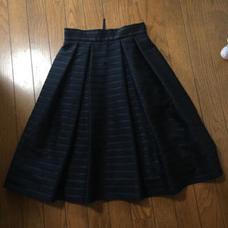 エムプルミエ(M-premier)の美品 Mプルミエブラック スカート 34(ひざ丈スカート)
