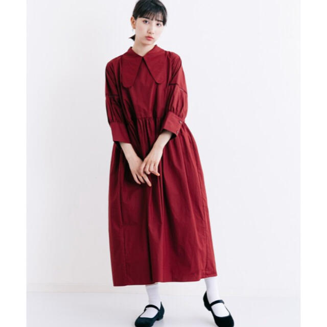 merlot(メルロー)の新品 merlot  うさみみ襟レースラインスリーブワンピース レディースのワンピース(ロングワンピース/マキシワンピース)の商品写真