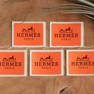 エルメス(Hermes)のエルメス ラッピング用シール 5枚 オレンジ 非売品 ステッカー(その他)