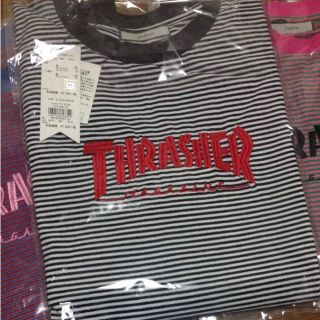 完売品 jouetie × THRASHER ボーダー L/S TEE ブルー