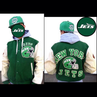 ミッチェルアンドネス(MITCHELL & NESS)の冬のボーナスSALE 開始中★NEWYORK JETS 2セット★(スタジャン)