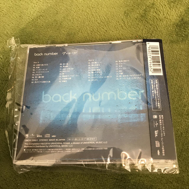 BACK NUMBER(バックナンバー)のback number／ベストアルバム：：アンコール（通常盤）(CD) エンタメ/ホビーのCD(ポップス/ロック(邦楽))の商品写真