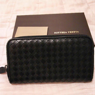 ボッテガヴェネタ(Bottega Veneta)の美品‼️ ボッテガヴェネタ  長財布 ブラック(長財布)