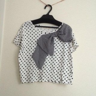 ドットアンドストライプスチャイルドウーマン(Dot&Stripes CHILDWOMAN)のビッグリボンTシャツ(Tシャツ(半袖/袖なし))