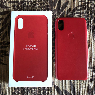 アップル(Apple)のiPhone X レザーケース (PRODUCT)RED(iPhoneケース)