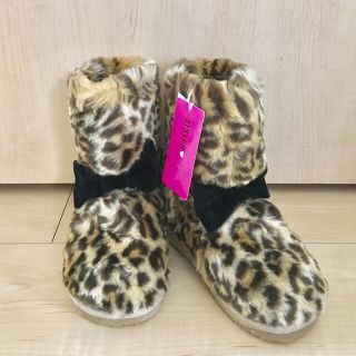 ジェニィ(JENNI)の新品♡JENNI♡ヒョウ柄ファーブーツ♡20㌢(ブーツ)